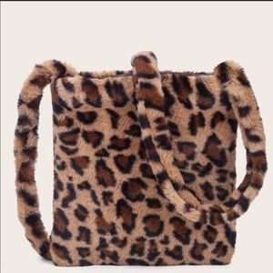 Leopard Fluffy Crossbody Bag